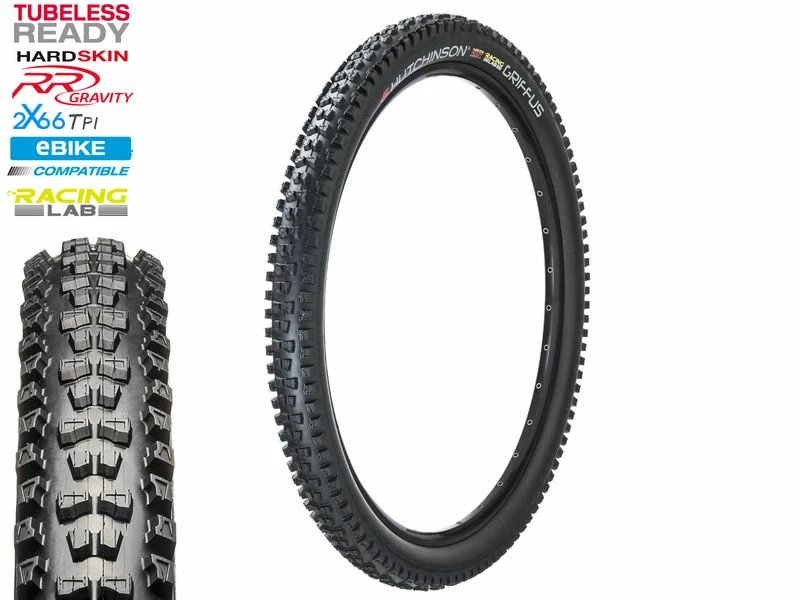 Hutchinson Pneu Griffus Racing Lab EBIKE Tubeless Ready 2x66 TPI 29'' Noir 3 Hutchinson Pneu Griffus Racing Lab EBIKE Tubeless Ready 2x66 TPI 29'' Noir
